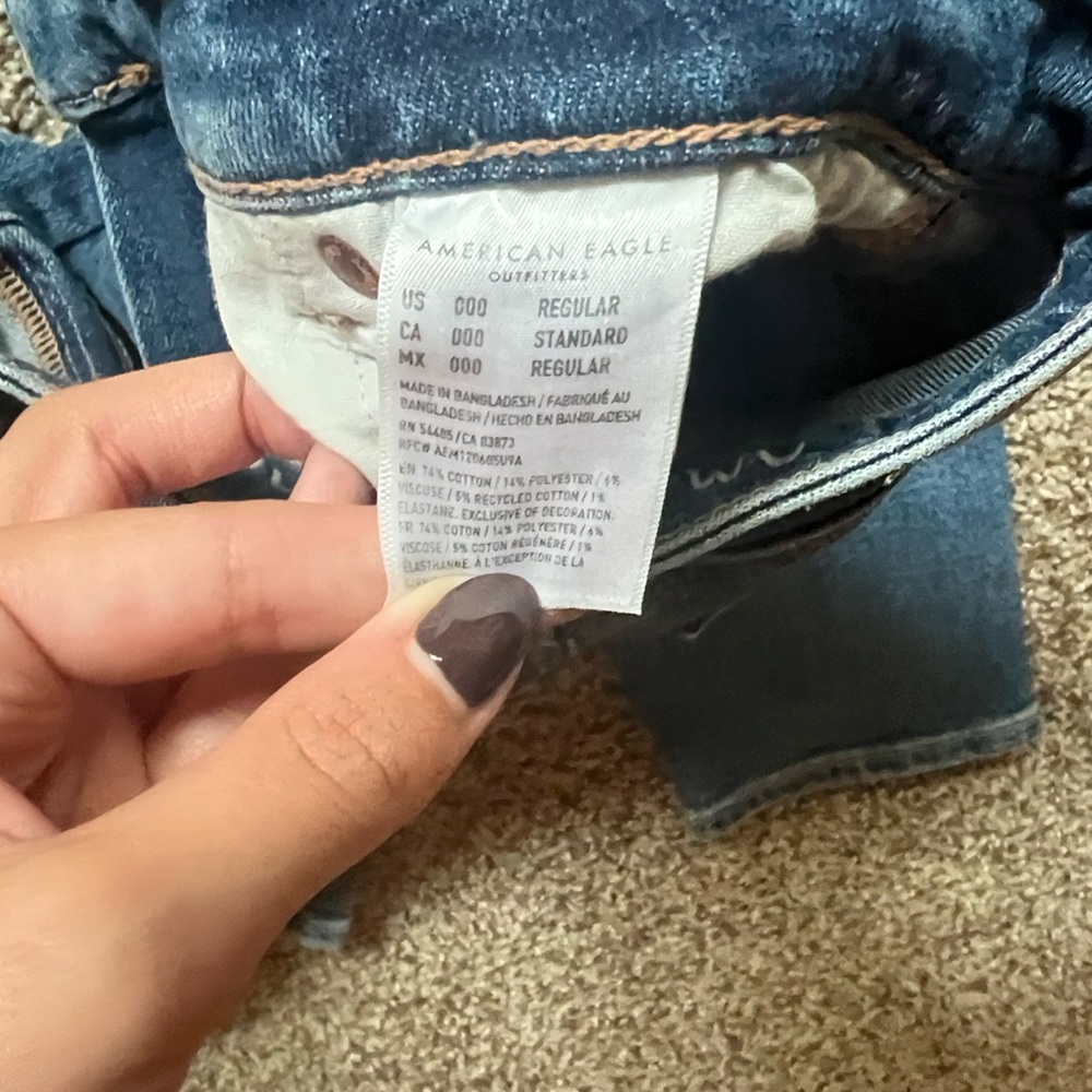 American Eagle Outfitters Women's Dark Blue Skinny Jeans